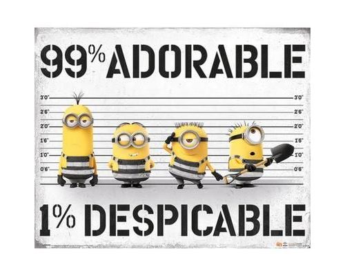 Mini Affiche Despicable Me 3 99% Adorable 1% Despicable