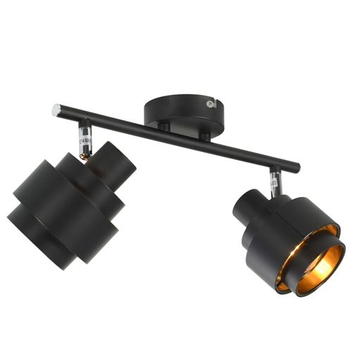 Projecteur à 2 voies Noir E14