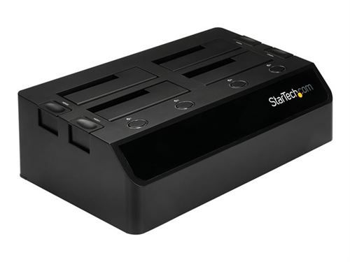 Startech.com Noir Dock Pour Disques Durs 4 Baies Usb 3.0 À 2,5/3,5" Sata Iii - Boîtier De Stockage - 4 Baies (Sata-600) - Pour P/N: Sva12dn4neua