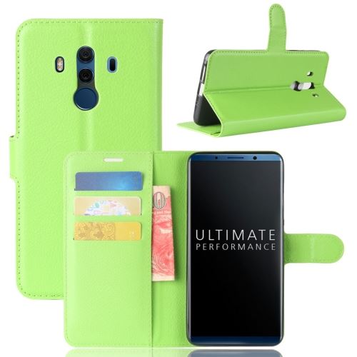 Huawei Mate 10 Pro Housse Etui Cuir PU Texture Litchi Vert ALS53611