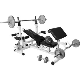 Gorilla Sports Banc De Musculation Universel Gs005 Set Halteres Disques En Fonte Et Barres 105 5kg Musculation Achat Prix Fnac