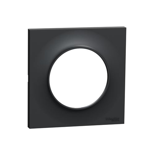 Plaque Odace Styl Schneider 1 poste Finition: Anthracite