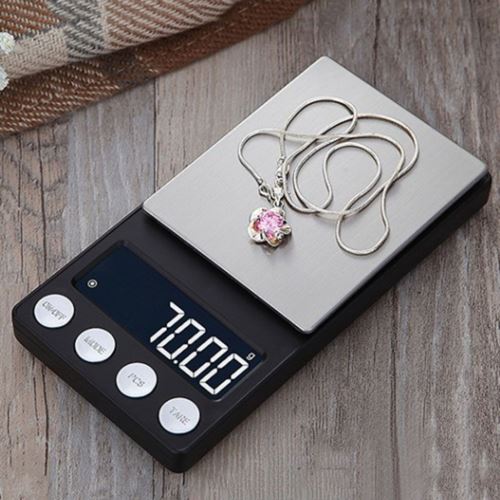 0.1Gram Bijoux de précision électronique numérique Balance des poids de poche Balance 1000g