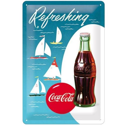 Plaque métal Coca-Cola Bateaux