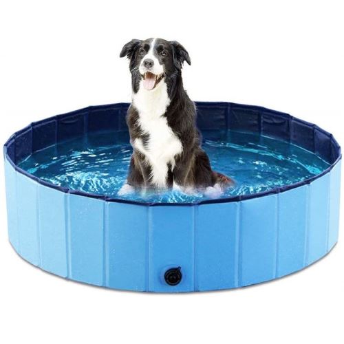 Meilleurs prix pour Piscine pliable grand pour chien / chat / animaux - Bleu (1.6*0.3M)
