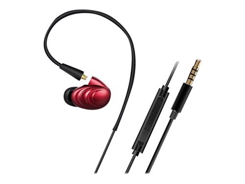 FiiO F9 SE - In-ear hoofdtelefoons - inwendig - bevestiging over het oor - met bekabeling - 3,5 mm-stekker - rood