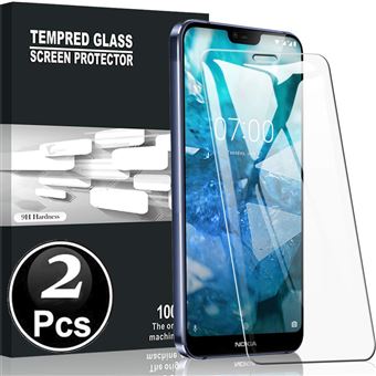 Protecteur d'écran qualité supérieure REY Lot de 3 Verre Trempé pour Nokia 7 Plus 