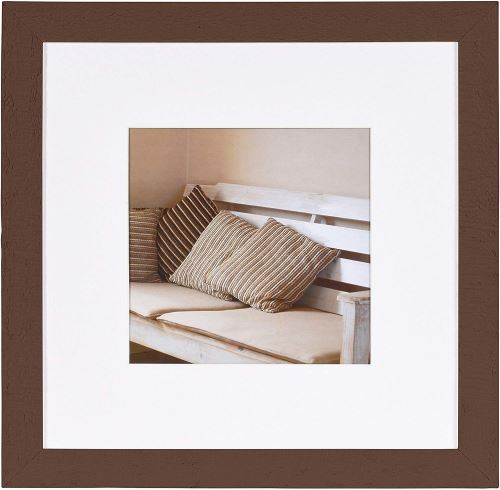 Henzo 8070704 Cadres Photo, Bois, Marron foncé, 40 x 40 x 1,5 cm