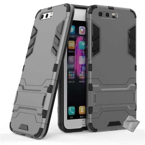 Housse etui coque rigide anti choc pour Huawei Honor 9 avec verre trempe - GRIS