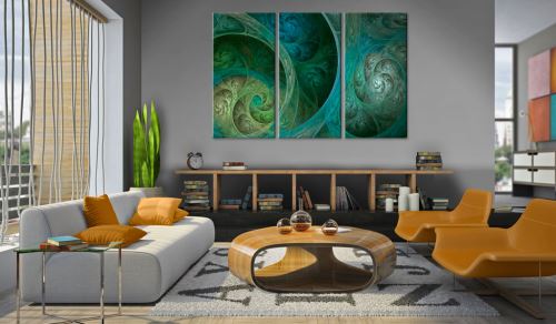90x60 Tableau Abstraction Superbe Orient, source d'inspiration
