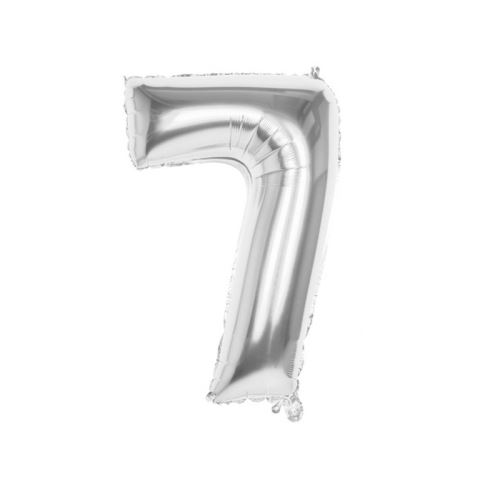 ballon argent alu chiffre 7