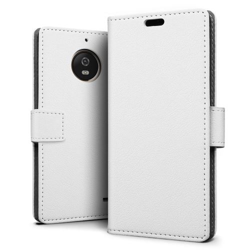Etui Housse Portefeuille Pour Motorola Moto G5 S Plus - Blanc