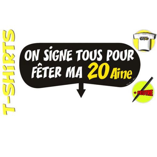 t-shirt+ stylo on signe 20aine