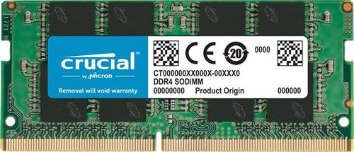 Mémoire Crucial 16Go DDR4 2400MHz PC4-19200 CL17 SO-DIMM 2400MHZ 16384 1B PC 1.2V Portable