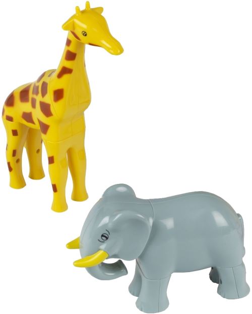 Klein dierenpuzzel 3D avec des aimants Girafe et Elephant 8 pièces