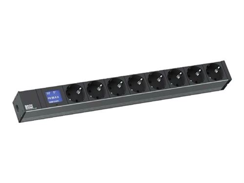 Bachmann BlueNet BN0500 - Unité de distribution secteur (rack-montable) - CA 230 V - connecteurs de sortie : 8 (Français / UTE) - 1U - 19 - 2 m cordon - France - noir