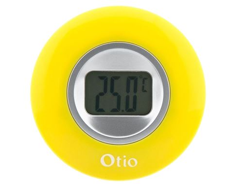 Otio thermomètre d'intérieur avec affichage LCD 77 mm jaune