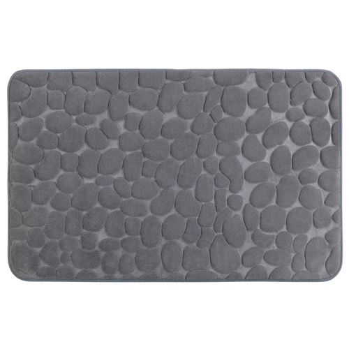 Wenko - Tapis de salle de bain Pebbles - Mémoire de forme - Gris - Pebbles