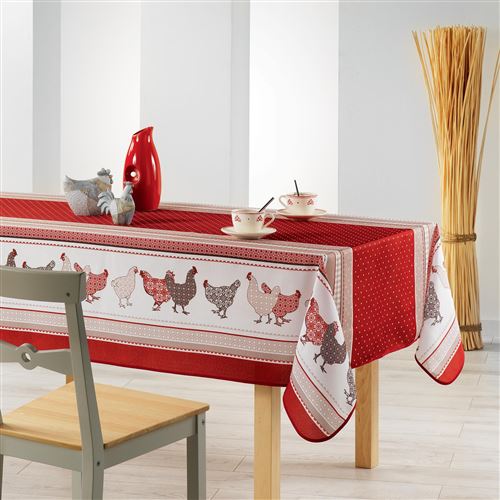 nappe rectangle 150 x 200 cm fils coupes imprime picoti