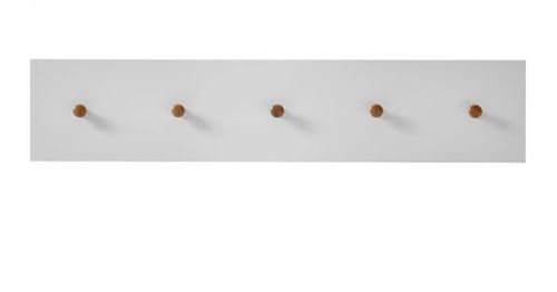 Porte-manteau en bois coloris blanc / chêne - 97 x 15 x 2 cm -PEGANE-