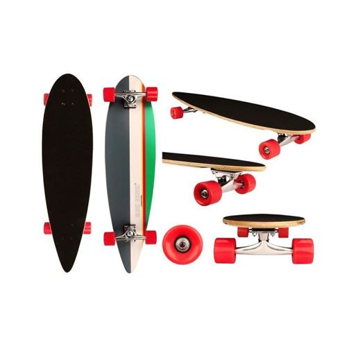BLACK DRAGON Longboard Pintail 36 pouces - Gris