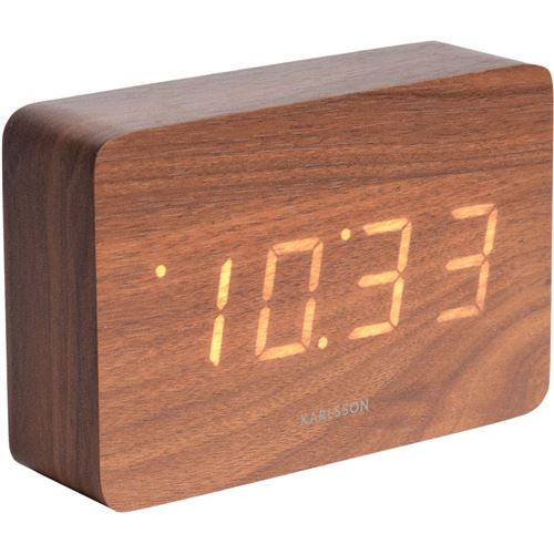 Horloge Réveil Bois Block Square - Karlsson