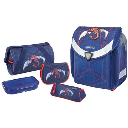 Herlitz herlitz cartable flexi plus red robo dragon noir