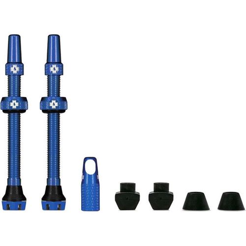 Non Communiqué Bleu Kit De Valves Tubeless - Muc-Off - 60Mm - Aluminium 7075 - Couleur - Pour Vtt Et Route