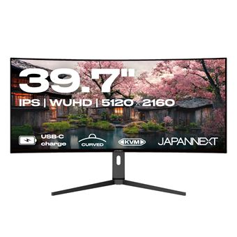 JAPANNEXT JN-5X40 - Écran LCD - incurvé - USB - 39.7" - 5120 x 2160 WUHD @ 60 Hz - IPS - 300 cd/m² - 1000:1 - 5 ms - HDMI, DisplayPort, USB-C - haut-parleurs - 1