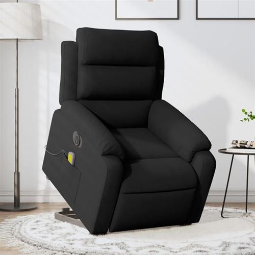Non Communiqué Or Vidaxl Fauteuil De Relaxation, Massage, Inclinable Électrique Réglable Velours Noir