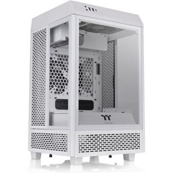 Thermaltake The Tower 100 Snow - Tour - mini ITX - panneau latéral fenêtré (verre trempé) - pas d'alimentation (PS/2) - USB/Audio - 1