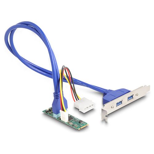 Convertisseur DeLock 61065 M.2 2280 B+M vers 2x USB 3.0 PCIe, 5Gbps, chipset Renesas - Image 3