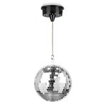 Fuzzix MB20ML Boule à Facettes 20 cm avec Moteur et LED RGBW – Moteur à Piles, Boule à suspendre