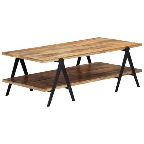 Vidaxl Table Basse 115X60x40 Cm Bois De Manguier Massif - Image 3