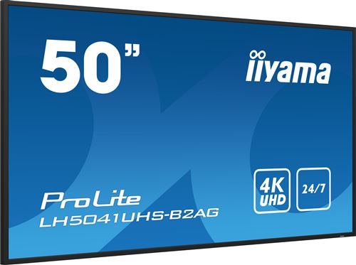 Écran IIYAMA LFD 50 dalle VA 4K UHD 3840x2160 24 7 1xVGA 3xHDMI HPs 500cd m 1xUSB 9