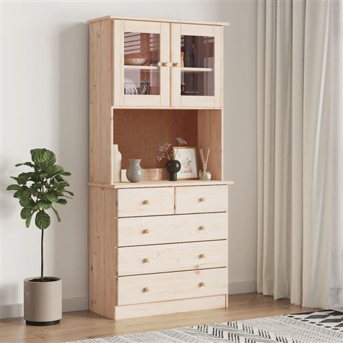 Non Communiqué Bois Vidaxl Buffet Alta 77X35x165 Cm Massif De Pin3187779