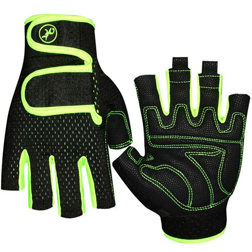 Gants Musculation Hommes Femme FONGWAN avec Support de Poignet, pour Fitness Protection Haltérophilie, XL - Vert