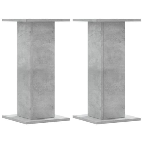 Support d'enceintes - vidaXL - Modèle en bois d'ingénierie - 30x30x60 cm - Gris béton - Lot de 2