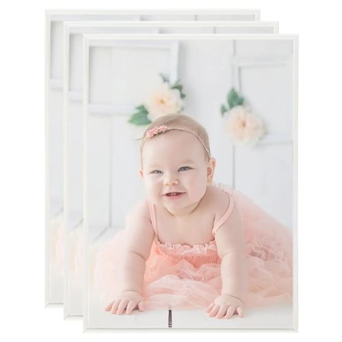 vidaXL Collage de cadres photo 3 pcs de mur table Argenté 15x21 cm MDF
