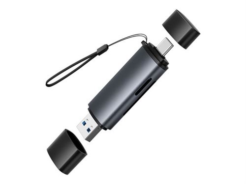 Non Communiqué Noir Dlh - Lecteur De Carte (Sd, Microsd, Microsdhc, Microsdxc, Sdhc, Sdxc, Transflash) - Usb / Usb-C