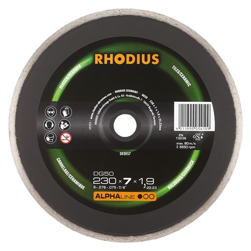 Rhodius 303057 Diamond cutting disc 230 mm Tiles Ceramic Cutting Discs