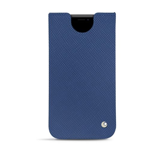 Pochette cuir pour iPhone 11 - Pochette - Cuir Addiction - Bleu - NOREVE