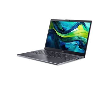 Acer Aspire 15 A15-51M - Intel Core 5 - 120U / jusqu'à 5 GHz - Win 11 Home - Intel Graphics - 16 Go RAM - 1.024 To SSD NVMe - 15.6" IPS 1920 x 1080 (Full HD) - Wi-Fi 6E - gris acier - clavier : Suisse Allemand