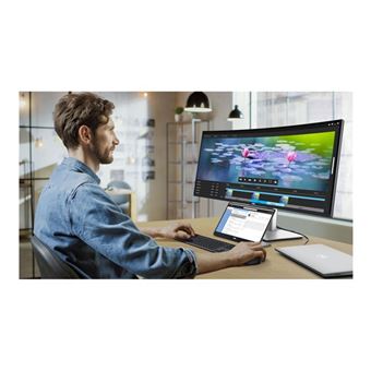 Dell UltraSharp U4025QW - Écran LED - incurvé - 40" (39.7" visualisable) - 5120 x 2160 5K2K UltraWide @ 120 Hz - IPS - 600 cd/m² - 2000:1 - 5 ms - Thunderbolt 4, HDMI, DisplayPort - haut-parleurs - noir - avec 3 ans de service Advanced Exchange