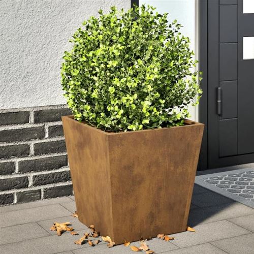 VIDAXL - Jardinière d'extérieur - Acier Corten - 40x40x40 cm - Lot de 2 - Image 3