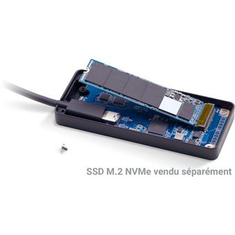Boîtier SSD Thunderbolt 3 à M.2 PCIe NVMe, Disque Dur WAVLINK Thunderbolt 3  à NGFF NVMe PCI-E M-Key pour M.2 NVMe SSD 2260/2280, Prise en Charge