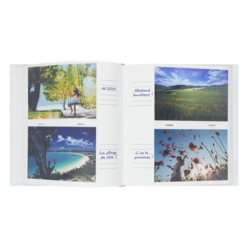 Album photo pochettes rouge 200 photos 11,5x15 cm LINEA
