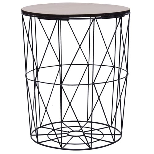 vidaXL Table basse Noir Ø 47 cm