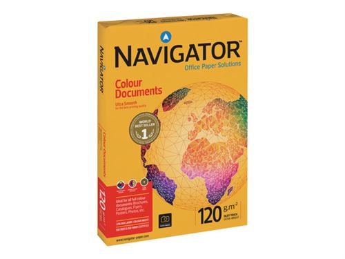 Navigator Colour Documents - Blanc - A4 (210 x 297 mm) - 120 g/m² - 250 feuille(s) papier uni (pack de 8)