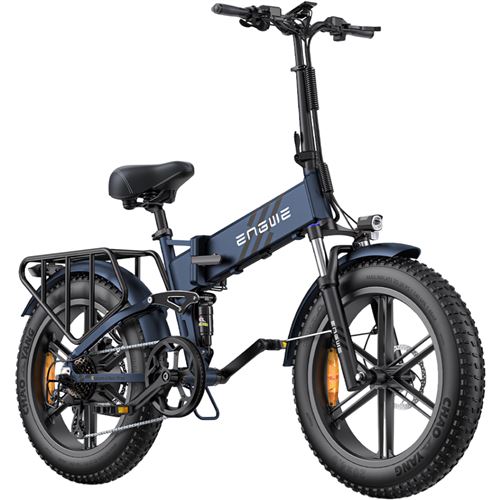  velo electrique pliable ENGWE ENGINE Pro 2.0 Autonomie 110km tout suspendu Pneus tout terrain 20 pouces VTT fat bike Batterie 52V16Ah bleu 